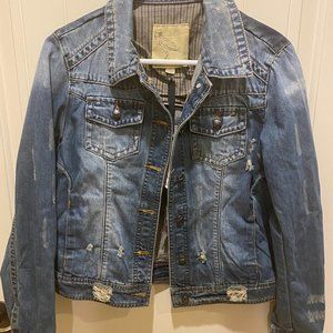 White Crow Denim Flag Jacket